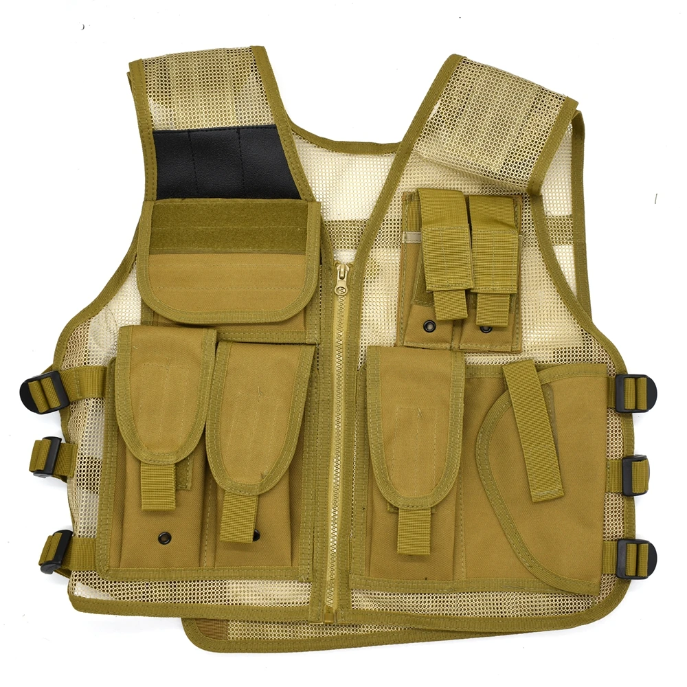 Chaleco táctico de malla MOLLE - tallaje ajustable, para caza y pesca - imagen 5