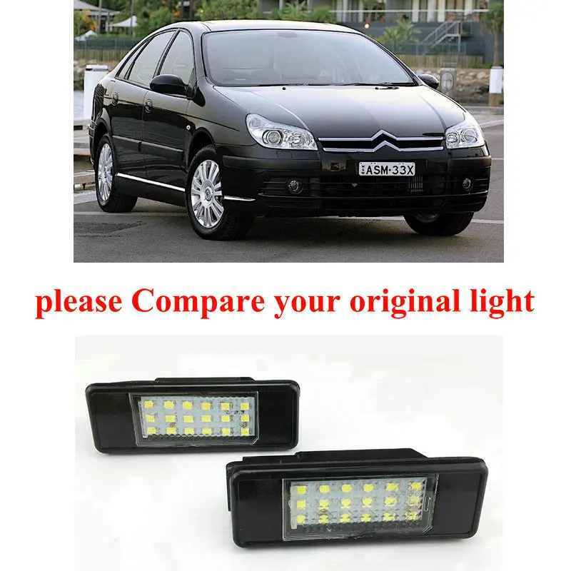 

Car Accessories Special Car License Plate Lamp For Citroen c5 mk2 01-07 c6 05-12 c8 02-08 car products canbus error free