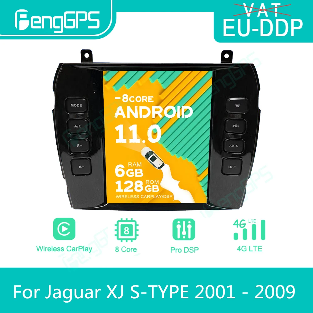 For Jaguar Xj S-type 2001 - 2009 ​android Car Radio Stereo Autoradio 2 Din Style Multimedia Player Gps Navi Unit Screen