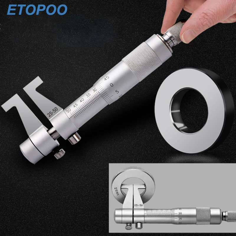 Inside Micrometer Hole Bore Internal Diameter Gage Gauge 25-50mm Range 0.01mm Accuracy Measure Caliper Gauge