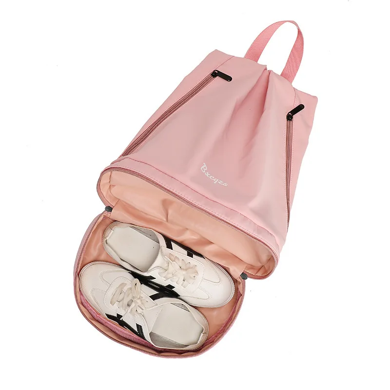 Mochila De gimnasio de natación húmeda y seca para mujer, bolsa de playa impermeable de nailon para hombro, con bolsillo para zapatos independientes