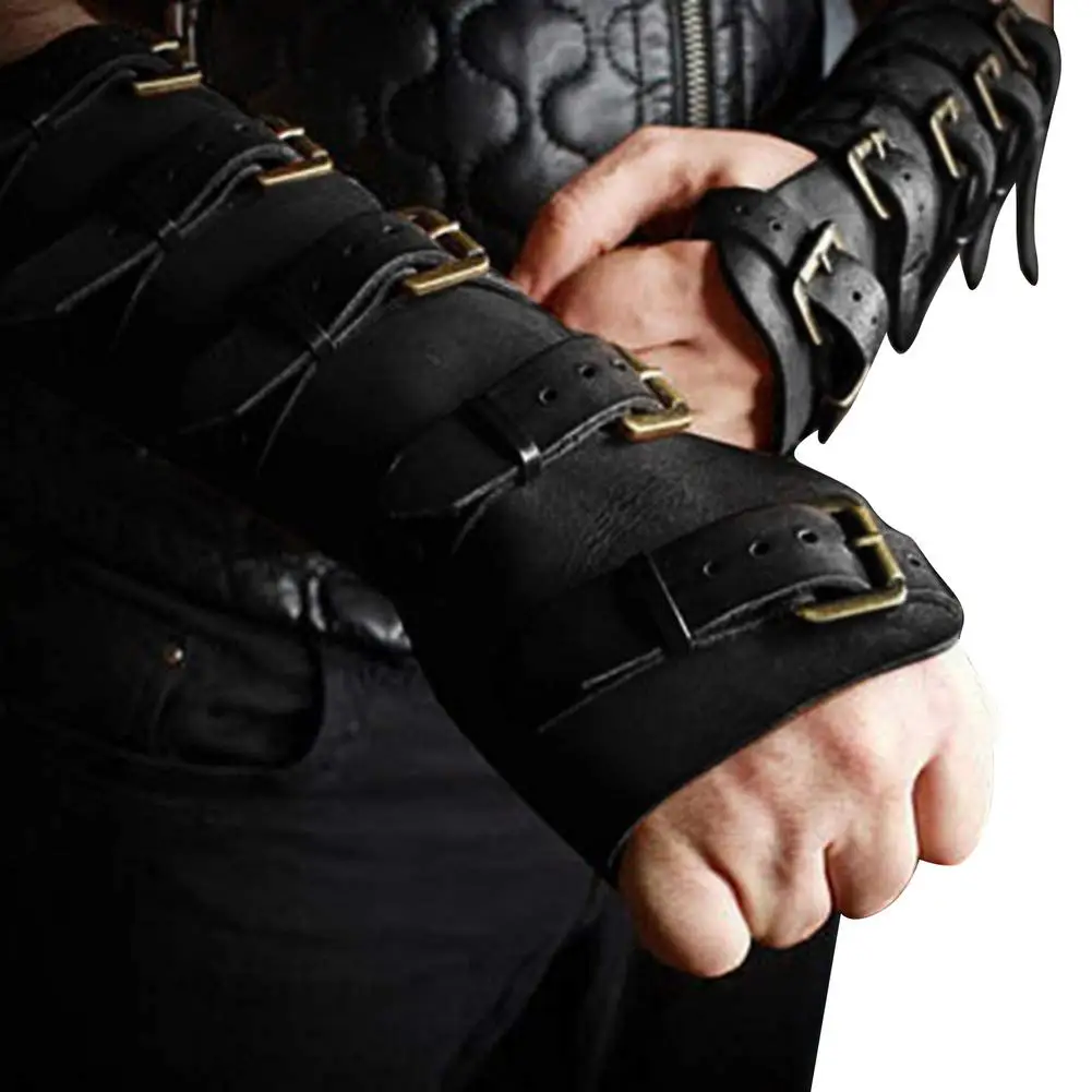 Leather Arm Guards Archery Hunting Hand Protector Outdoor Sports Shooting Training Accessories Punk Guard Protection Forearm