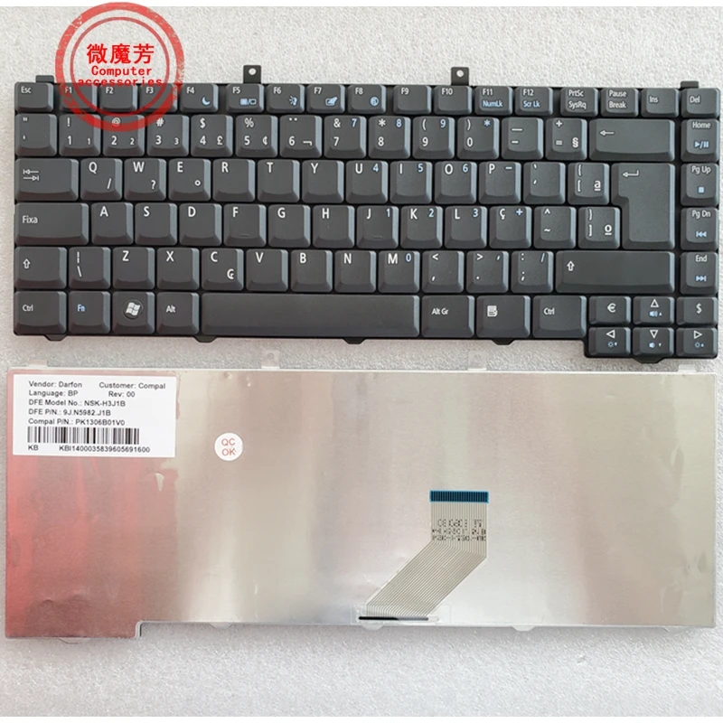 

BR FOR Acer Aspire 1670 1672 3102 3030 3100 3650 3600 3690 3692 3693 5101 5102 5103 5100 5110 5610 5610Z Laptop keyboard