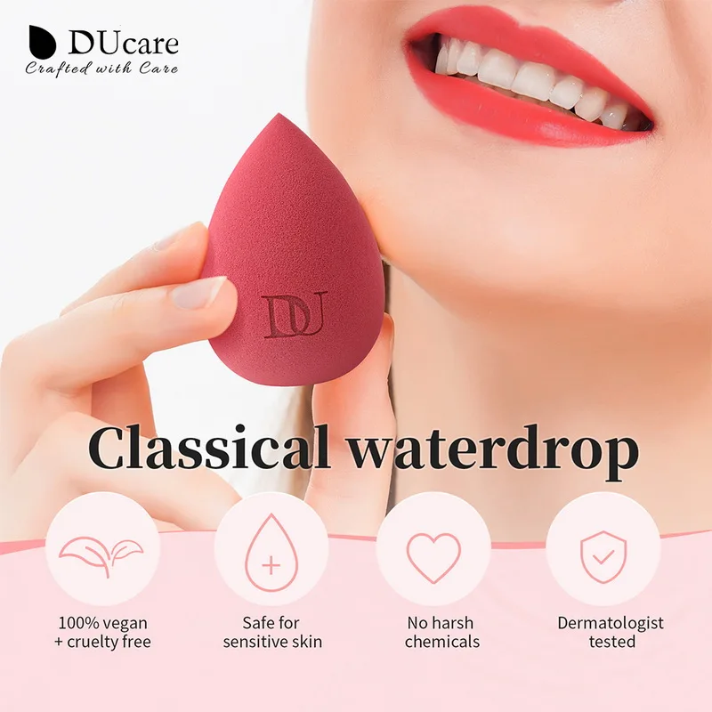 DUcare Makeup Sponge Water Drop Cosmetic Makeup Puff Set per fondotinta Concealer Cream Make Up Soft Sponge Puff Wet and Dry Use