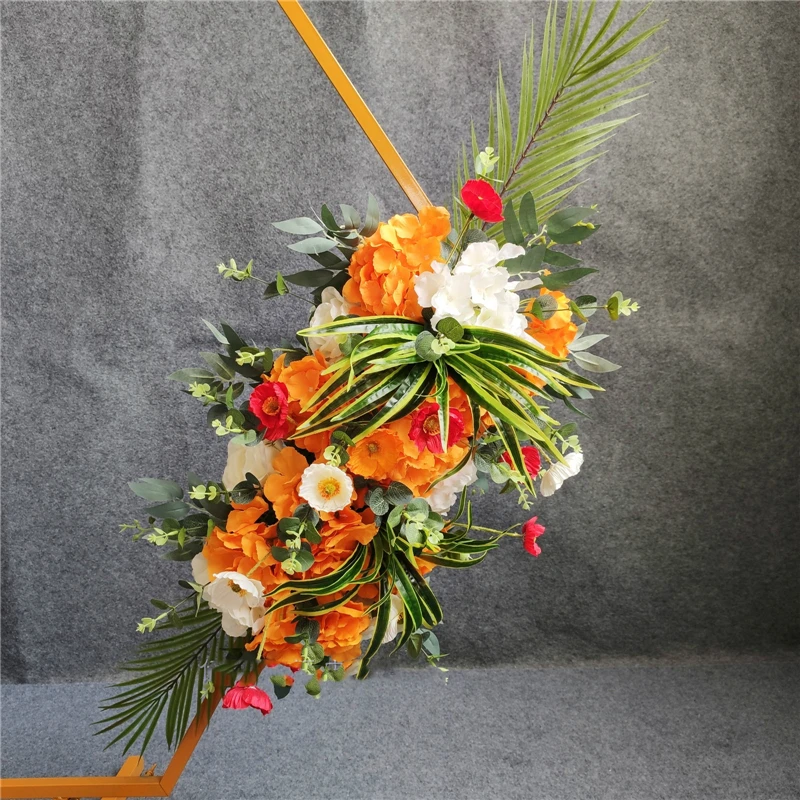 Wedding Arch Wrought Iron Square Quadrilateral Diamond Shelf Geometrical Artificial Flower Stand Party Backdrop Decor