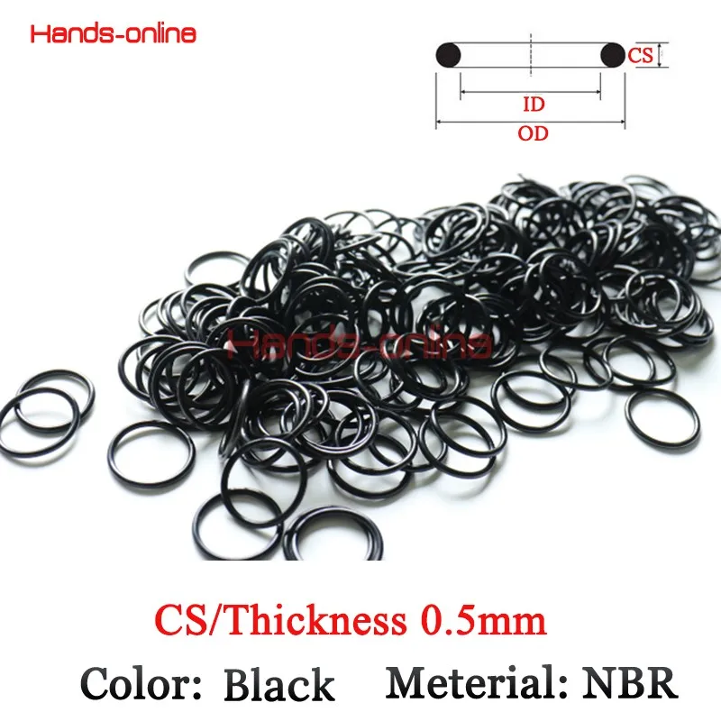 Thickness/CS 0.5mm NBR Rubber O Ring O-Ring Oil Sealing Gasket Automobile Sealing Sealing O Ring O-Ring Seal Gasket Oil Washer