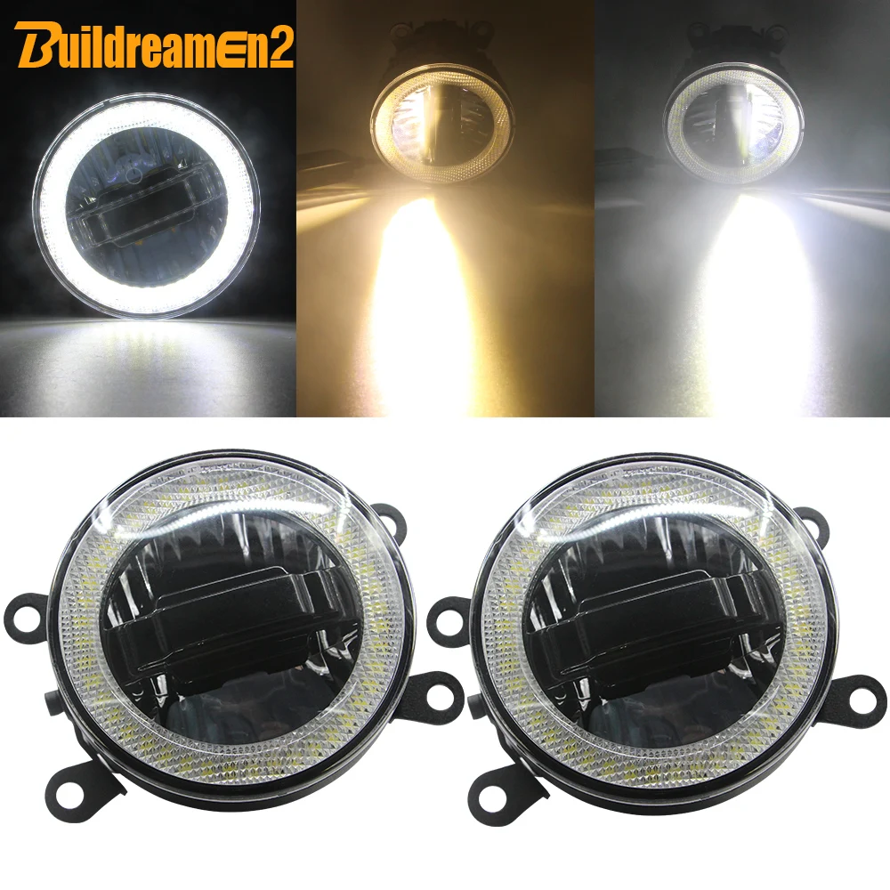 3-IN-1 Car LED Projector Fog Light Daytime Running Light DRL Angel Eye 12V For Infiniti G G35 G37 Q Q60 Q70 QX QX50 QX56 QX70