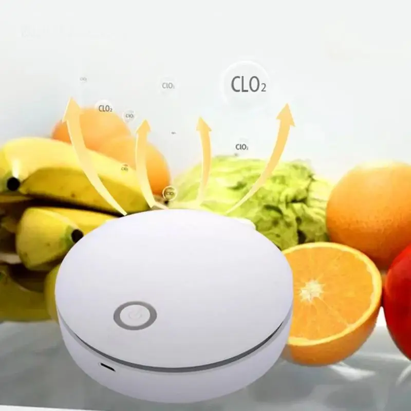 جهاز تنقية الهواء بالأوزون للمطبخ مزيل الروائح صغير قابل لإعادة الشحن لتنقية الثلاجة مزيل الروائح المنزلية