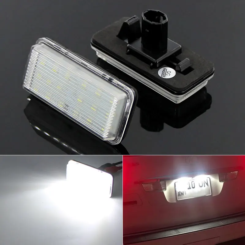 Pair Error Free LED Car Number License Plate Light For Toyota Land Cruiser 120 Land Cruiser 200 Prado 200 for Lexus LX470 GX470