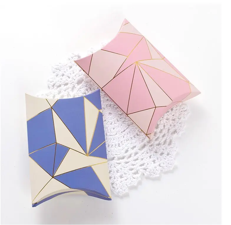 10pcs jewelry box Gift Box Pillow Shape Birthday Packaging Party Boxes Sweet Wedding Favor Pillow Boxes Candy Cookies candy box