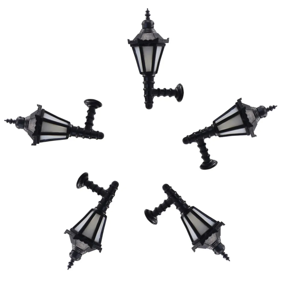 5Pcs  Model Railway 1:25 1:50 1:75 1:100 1:150 1:200 Led Lamppost Wall Lights HO Scale 3V Model Outdoor Light Model Building Kit