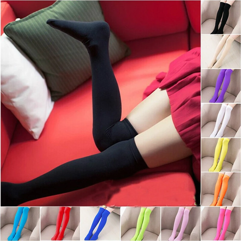 Thigh High Over The Knee High Socks for Women Lady Long Stockings Cute Kawaii Colorful Leg Warmers Cotton Tall Tube Girl Sock