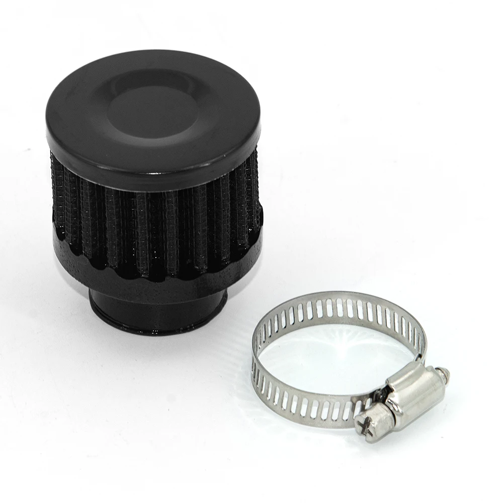 25mm Car Motorcycle Air Filter Clip-On Auto Round Conical Cold Air Intake Filter Kit Vent Crankcase Breather Part Auto Accessory