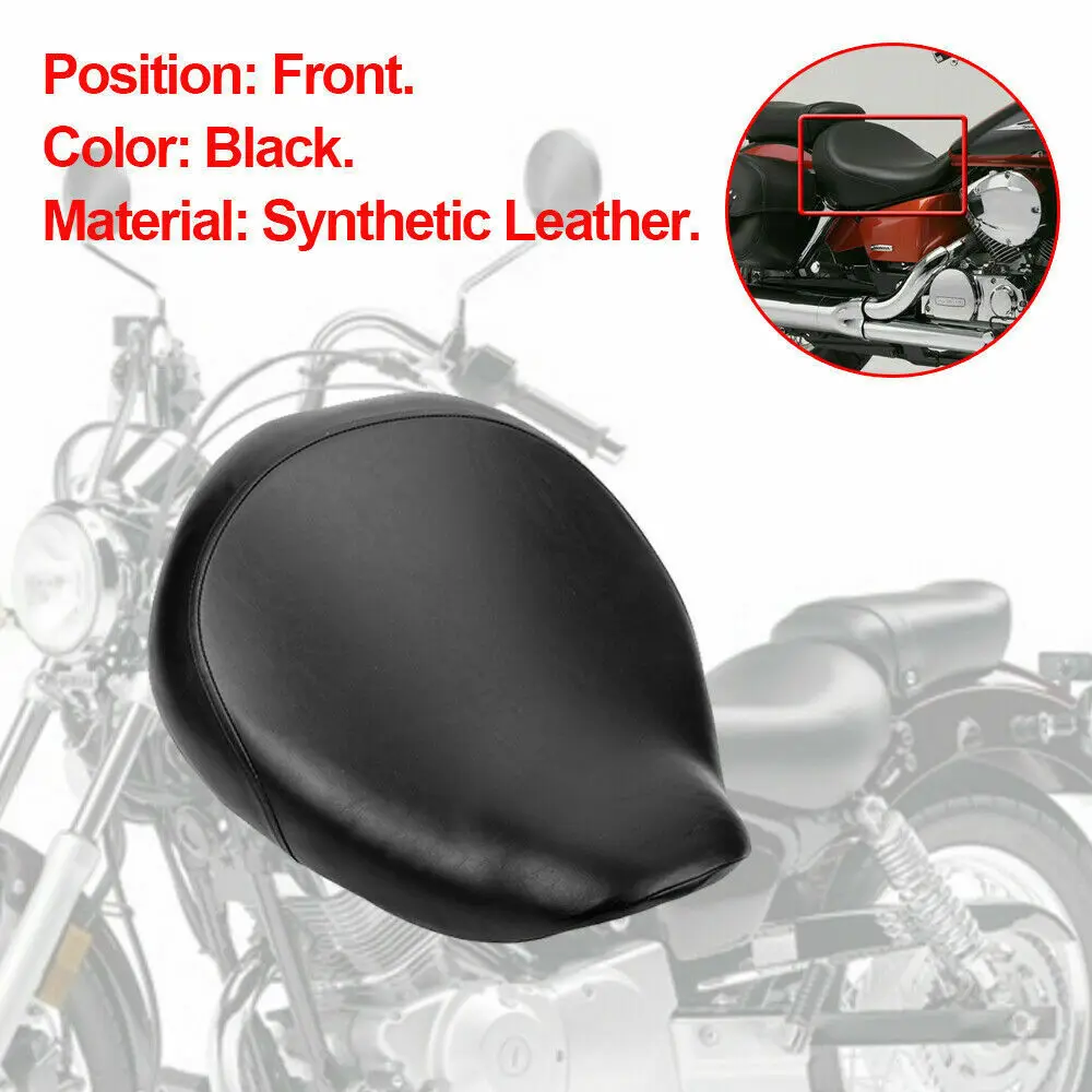 Motorcycle Front Rider Driver Solo Cushion Seat Cover Leather Pillow for Honda Shadow Spirit VT750DC/VT750