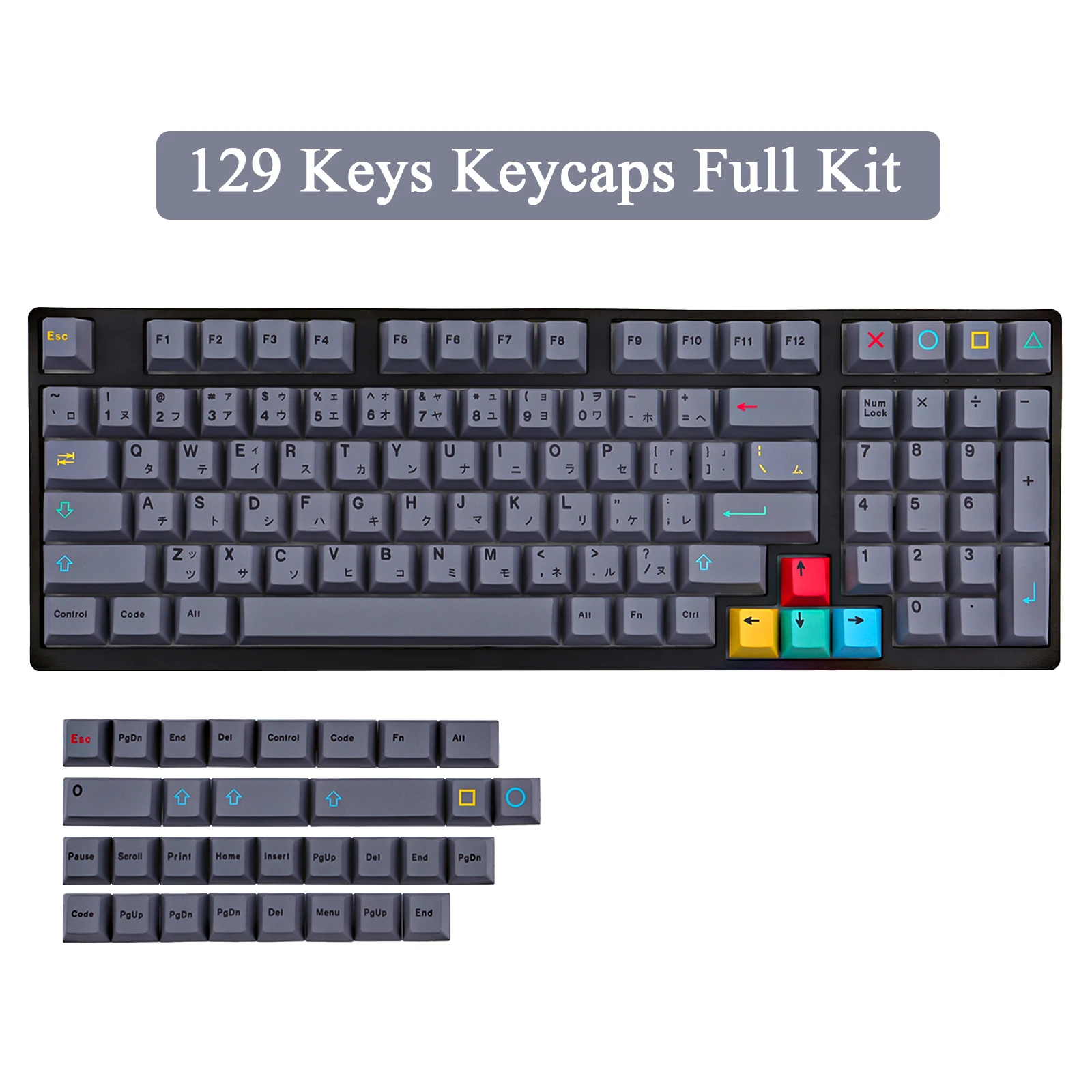 GMK 8001คีย์บอร์ด129คีย์ Dye-Sublimation ญี่ปุ่นเชอร์รี่โปรไฟล์ PBT Keycaps สำหรับสวิตช์ MX เชิงกลคีย์บอร์ด