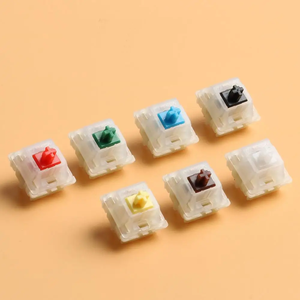 Gateron 5Pin Milky Yellow Switches black red brown blue clear green 5pin switch for Mechanical Keyboard fit GK61GK64 GH60