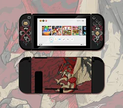 Black Monster Hunter Rise Magnamalo Nintendo Switch Cover Case Dockable Protective Shell For Nintendo Switch Controller Joy-Con