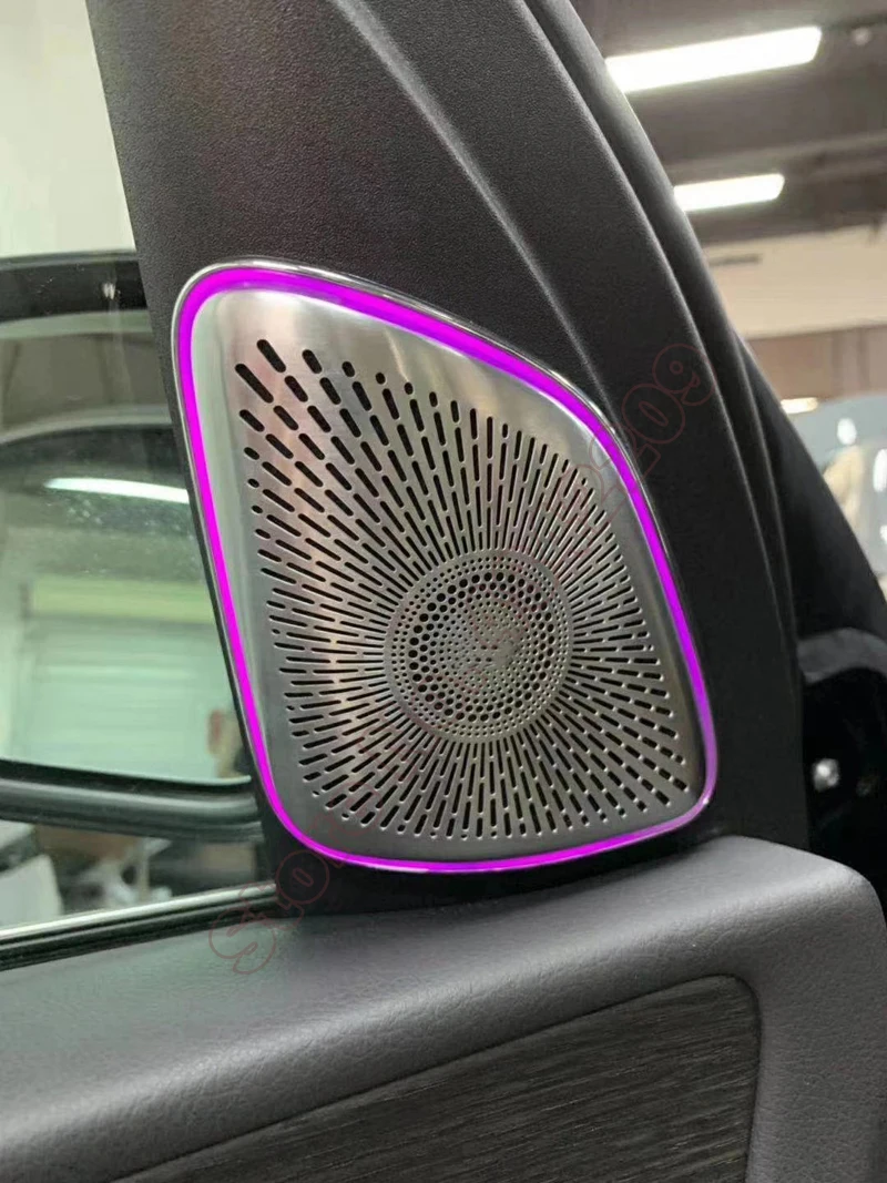 64-color For Benz GLS63 GLE53 GLE W167 GLS X167 LED Speaker Tweeter Door Cover lamp Nozzle Air Vent Sunroof Seat Ambient Light