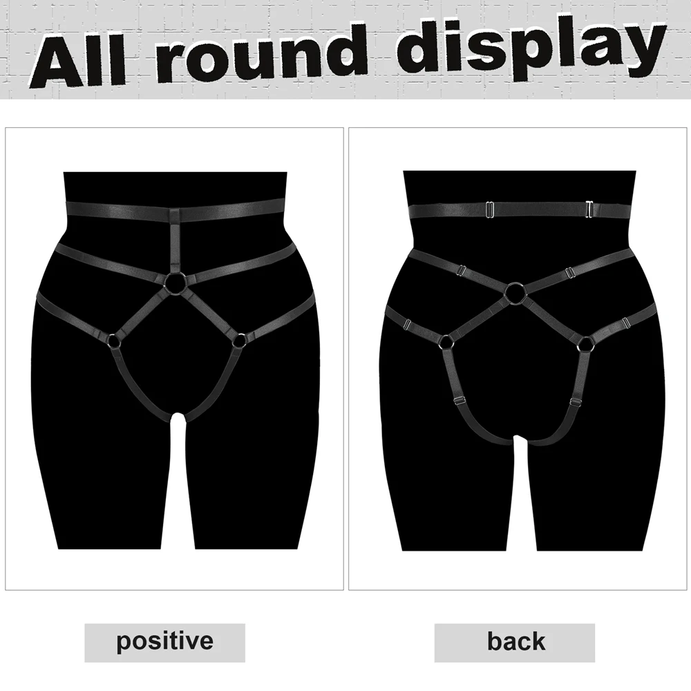 Bdsm Harness Für Plump Frauen Sexy Dessous Große Tanga Slip Erotische Fetisch Punk Goth Strap Körper Strumpfband Rave Tragen Strumpf gürtel