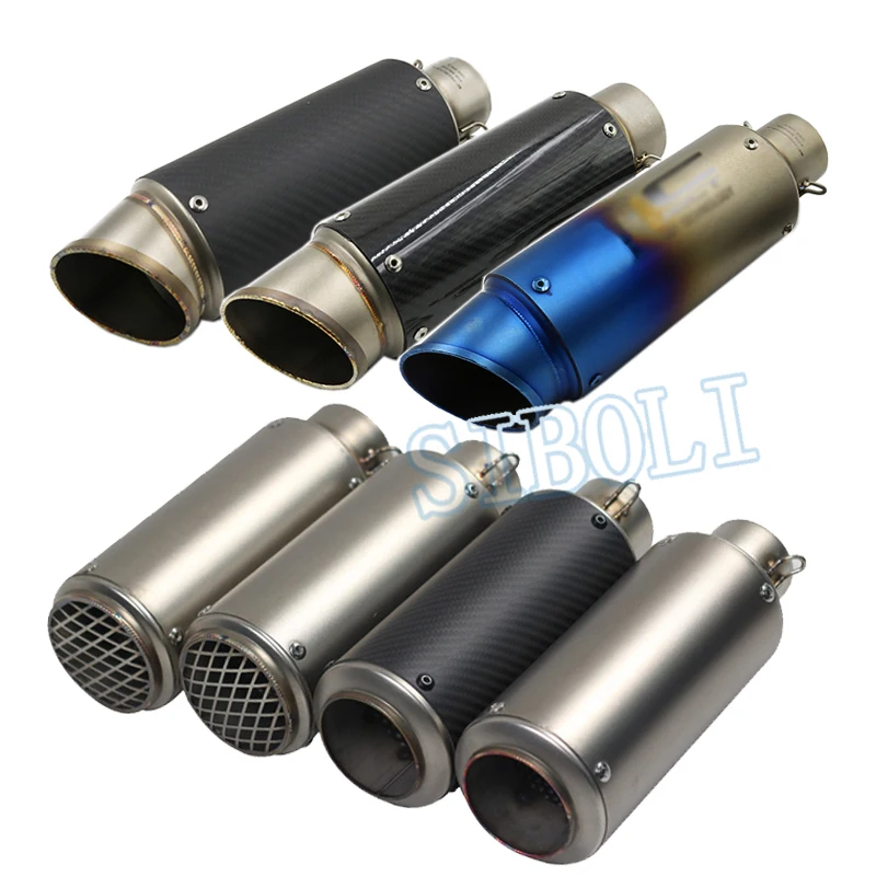 51mm 60mm Motorcycle Exhaust Muffler SC Racing Project Pipe carbon fiber DB Killer escape moto for honda pcx msx 125 vespa gts