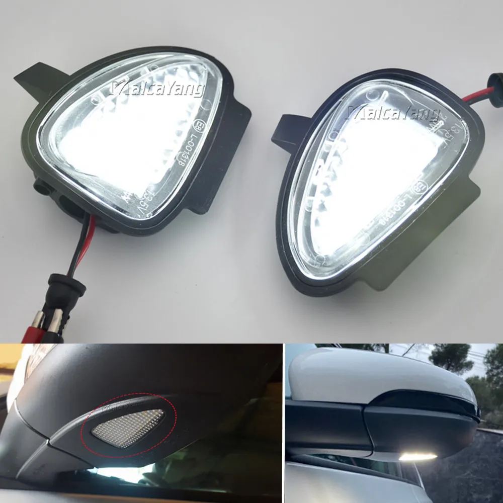 2 Pieces Car Error Free LED Side Mirror Puddle Signal Light For VW Golf MK6 6 MKVI C45 Cabriolet White Led Lamp - view 2