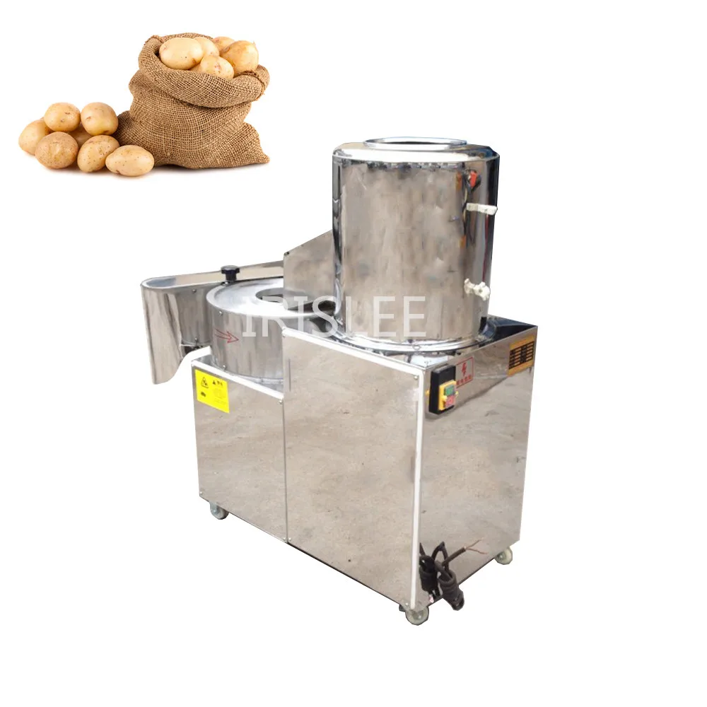 Automatic industrial potato washing peeling and cutting machine tubers peeler slicer