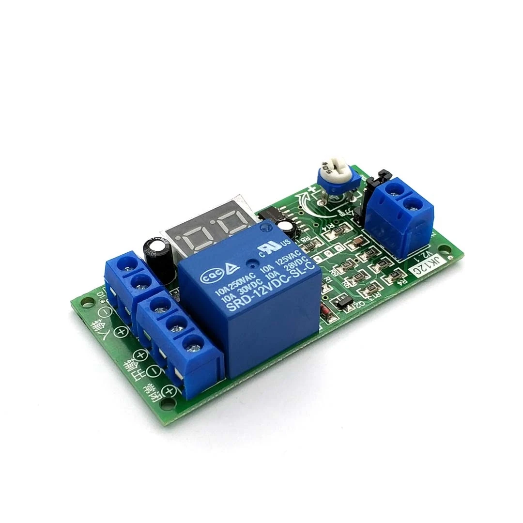 DC12V 1 วินาที-99 นาทีแบบไดนามิกจอแสดงผล LED นับถอยหลัง Trigger Timing TIMER DELAY ปิดรีเลย์โมดูล