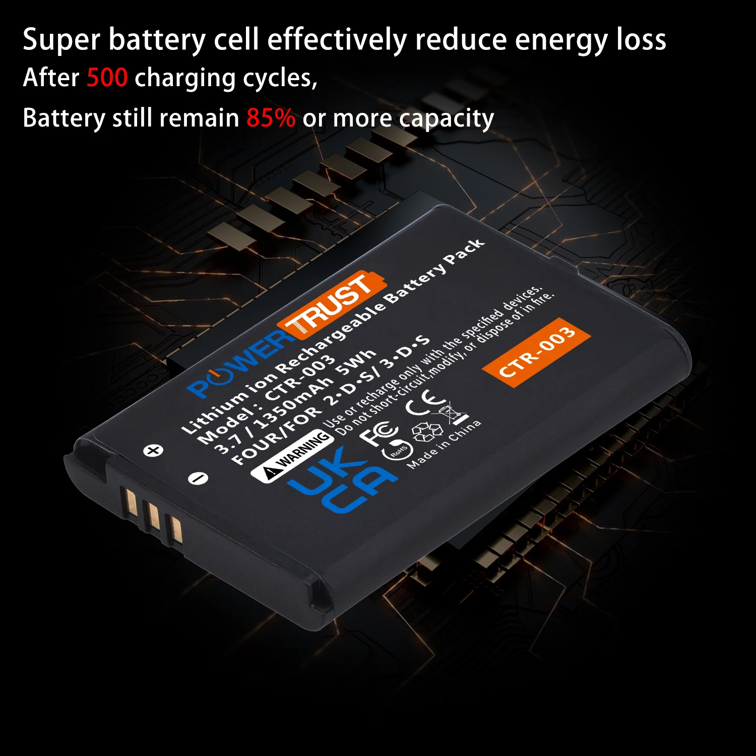 CTR003-Batería de repuesto con herramientas para Nintendo 3DS, 2DS XL, 2DS, CTR-003 de consola, CTR 003, enero-001, CTR-001, 3 uds.