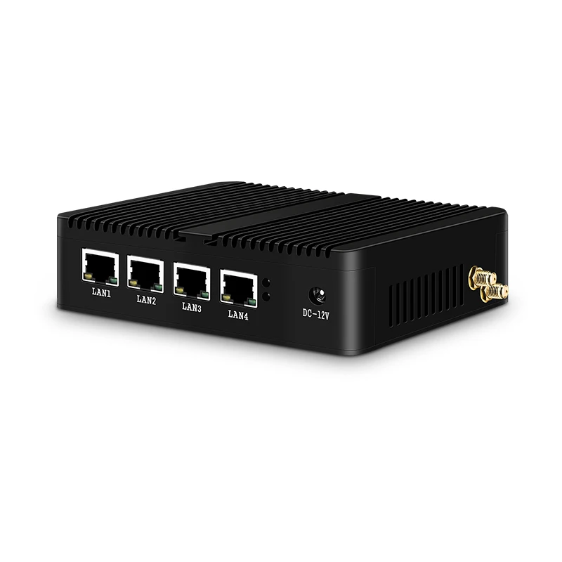 Imagem -03 - Fanless Mini pc Gigabit Windows 10 Intel Celeron J4125 J1900 N2830 Lan Firewall Router Rj45 Wifi Computador Industrial