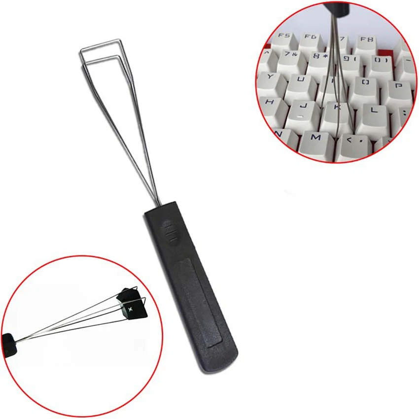 Steel Wire Keyboard Key Keycap Puller Plastic Handle Remover Unloading Steel Mechanical Keyboard Removal Cleaning Tool