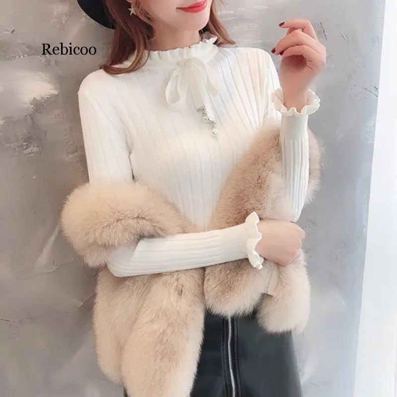 

Autumn Knitted Sweater Women 2020 Winter Long Sleeve Knitwear Sweaters Feminino Elastic Basic Korean Style sexy Pullover Mujer