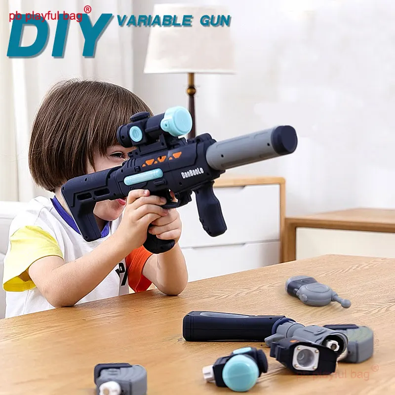 PB Playful Bag Outdoor Sports Variable Magnetic Assembly Simulated Acousto-Optic Children's DIY Educational Toy Set ZG13