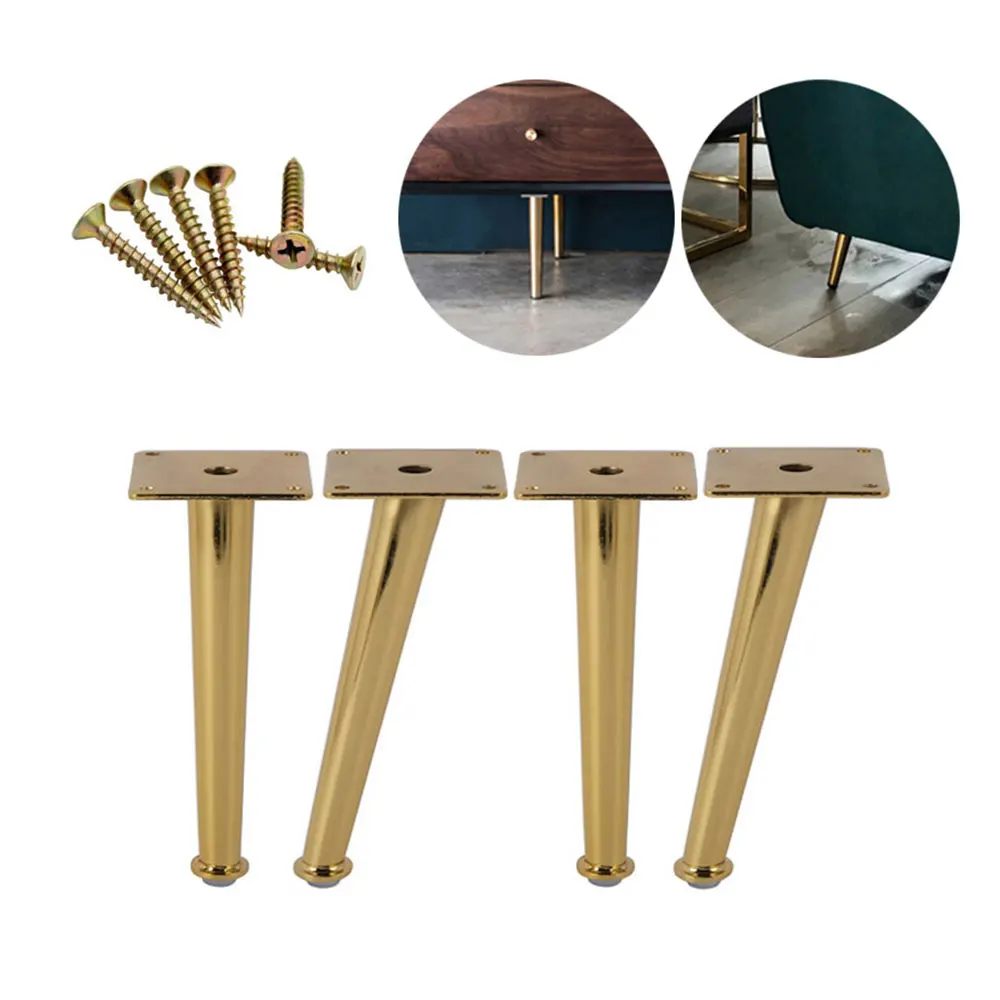 Golden Metal Furniture Legs Table Cabinet Diagonal Side Bracing Legs 20CM Height