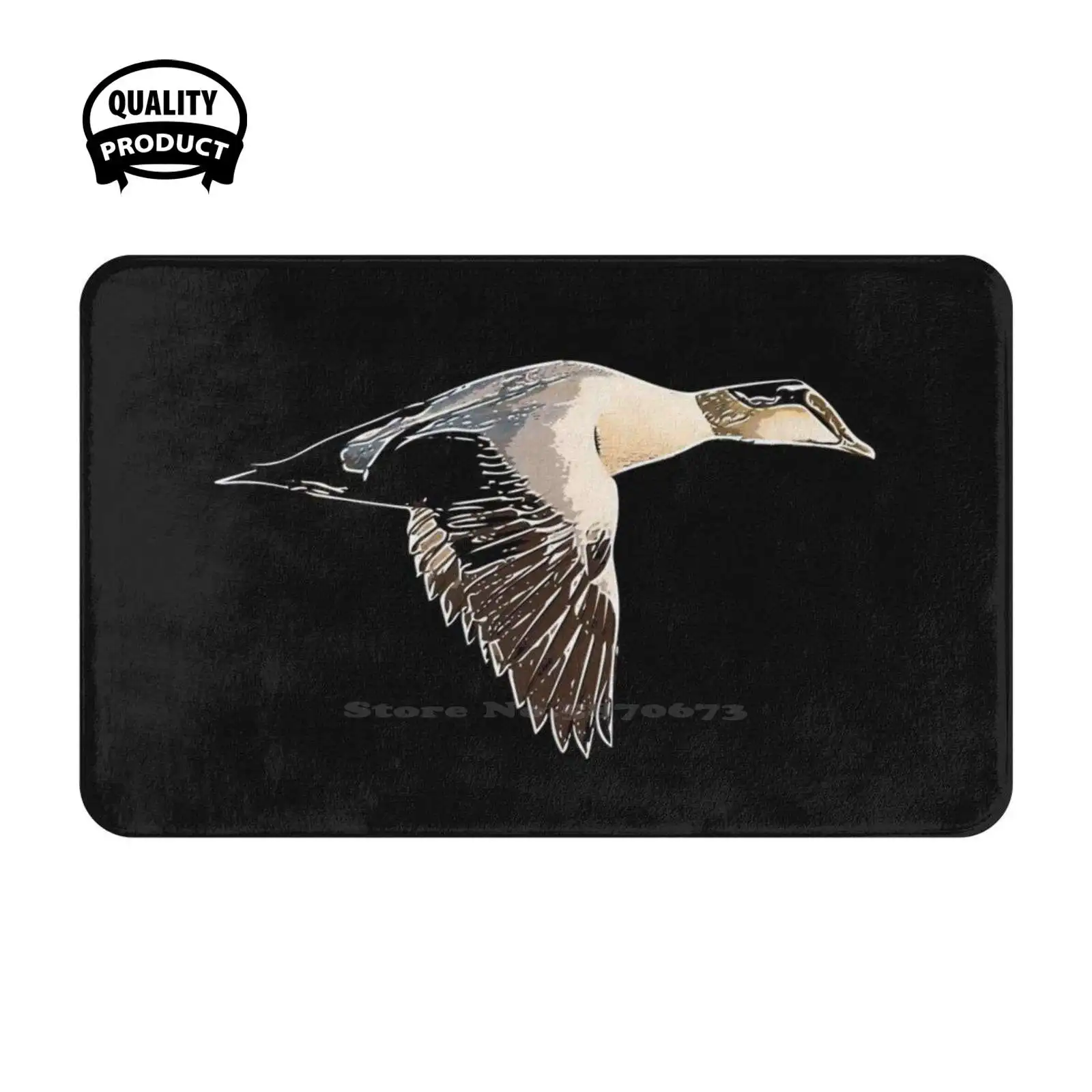 Common White Alternate Print Soft Cushion Home Carpet Door Mat Car Rug Common Design Birds Ducks Nature Wildlife Avian Duck