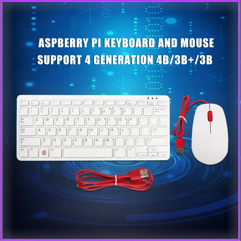 The Raspberry Pi keyboard mouse supports 4 generation 4B/3B+/3B