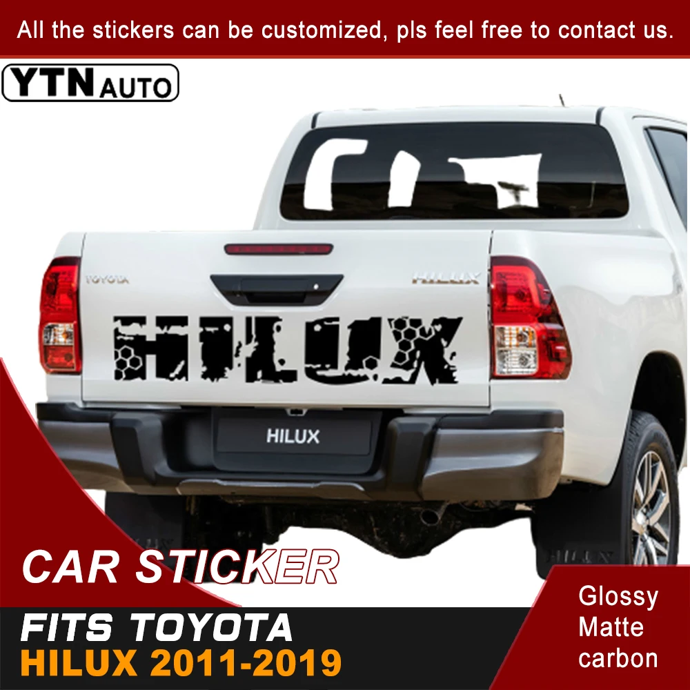 

fit for TOYOTA HILUX revo or vigo 2015 2016 2017 2018 2019 car decals back door dirty marks graphic Vinyl cool car stickers