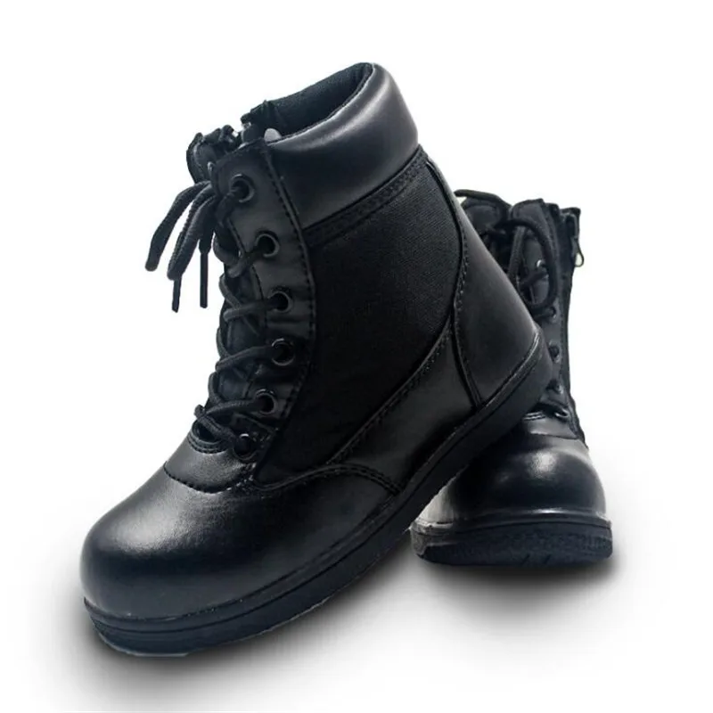 Children Genuine Leather Army Boots Fashionable Boots Outdoor Non-slip Wear-resistant Hiking Tactical Boots