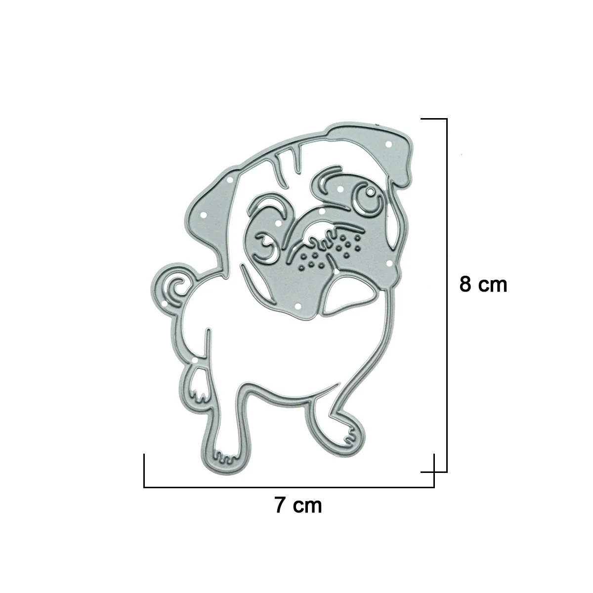 Pug Dog Pattern Metal Cutting Dies DIY Papercraft Memory Card Scrapbooking Decorating Craft Paper Embossing Cutter Stencil Mold