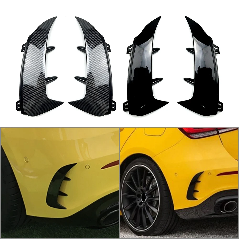 

1Pair Car Rear Bumper Splitter Spoiler Canard Air Vent Trim For Mercedes Benz A-class W177 A200 A220 A35 2018-2022