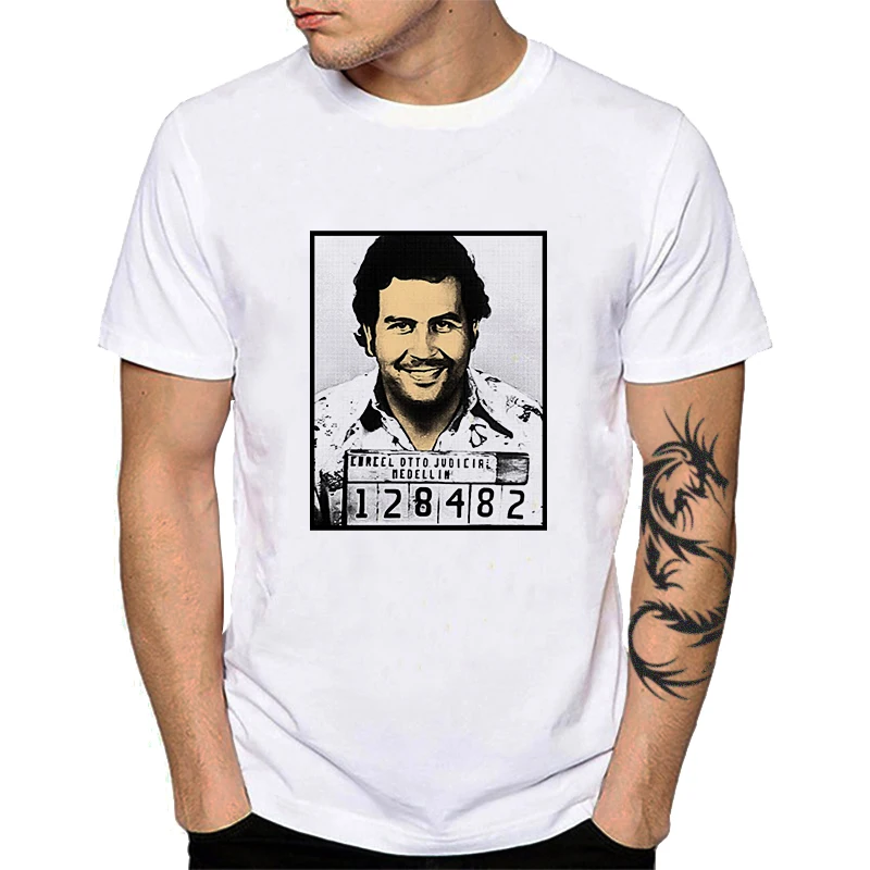 Pablo Escobar Calling Men's T Shirts Plata O Plomo El Patron Summer Camiseta Pop Art Narcos Colombia Print Tees Tops Shirt YH118