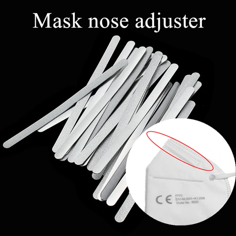 50/100/500/Pcs/Banyak Masker Wajah 3 Tipe Jembatan Hidung Klip Elastis Yang Dapat Disesuaikan Masker cord DIY Aluminium Masker Hidung Adjuster