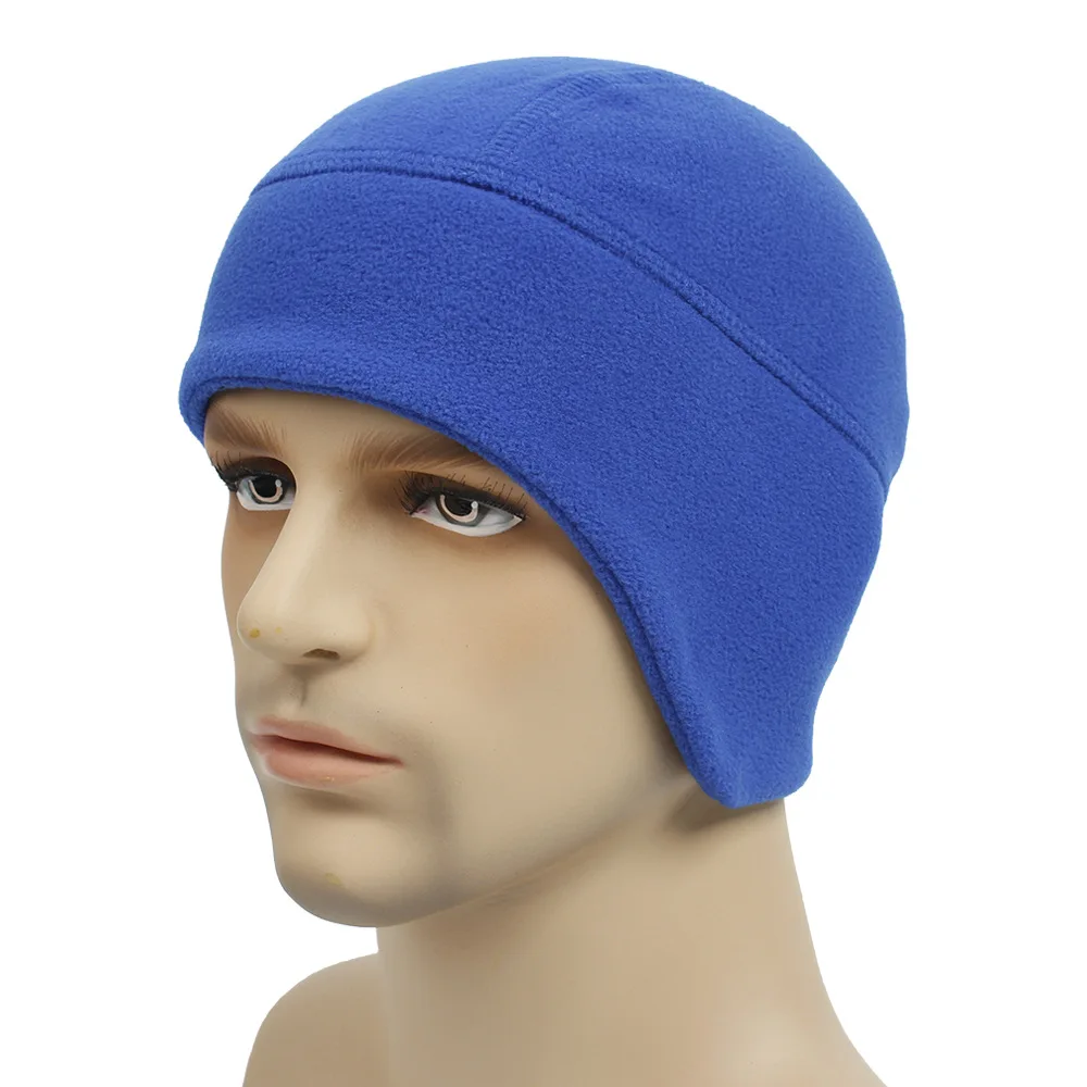 Winter Sports Cycling Beanie Running New Hats For Men Women Spring Polar Fleece Thin Warm Ski Ear Protection Solid Color Caps