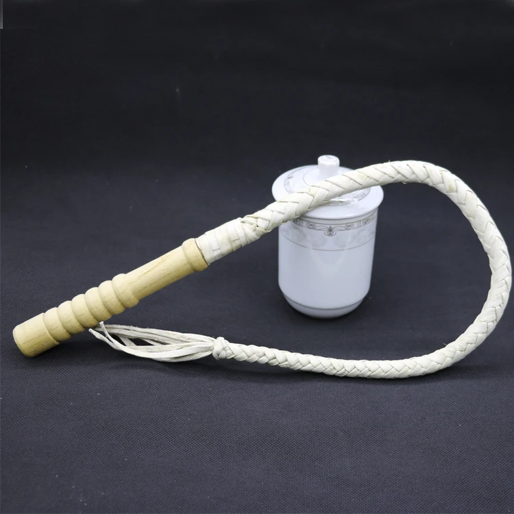 Catazer Pure Cowhide Whip Ringing Whip Riding Dance Self Protection Whip Martial Art Whip Movies Prop Outdoor Fitness Equipment