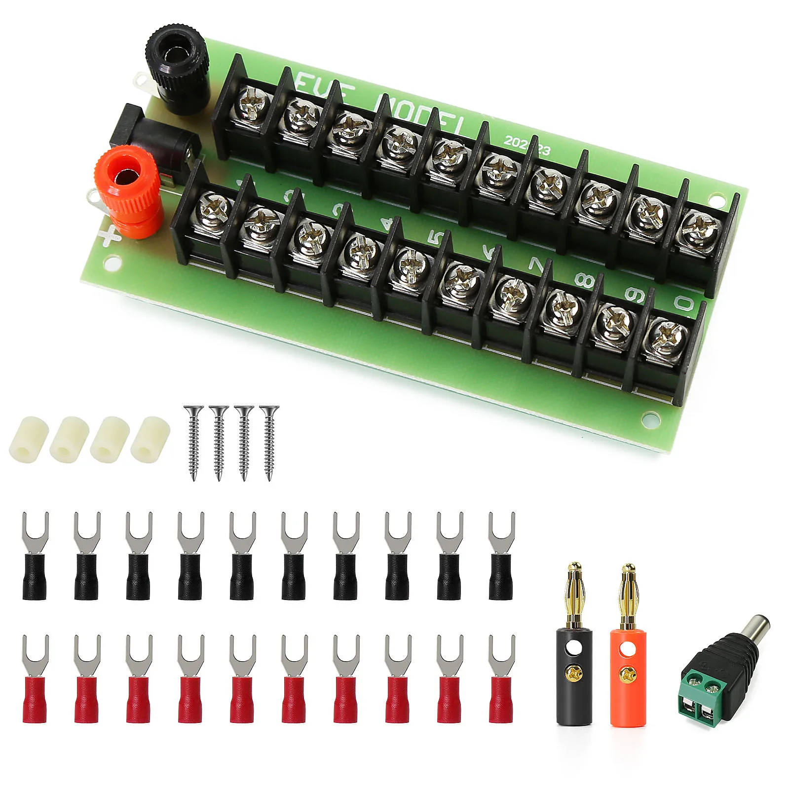 1 Unit Power Distribution Board 3 Inputs 2 x 10 Outputs for DC AC Voltage PCB005