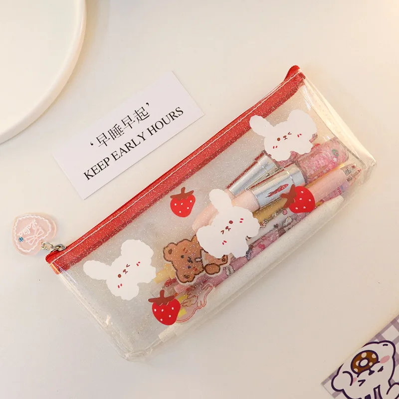 1Pcs Kawaii Pencil Case Small Simple girl ins with multi-function and large capacity School Pencil Box Pencilcase Pencil Bag