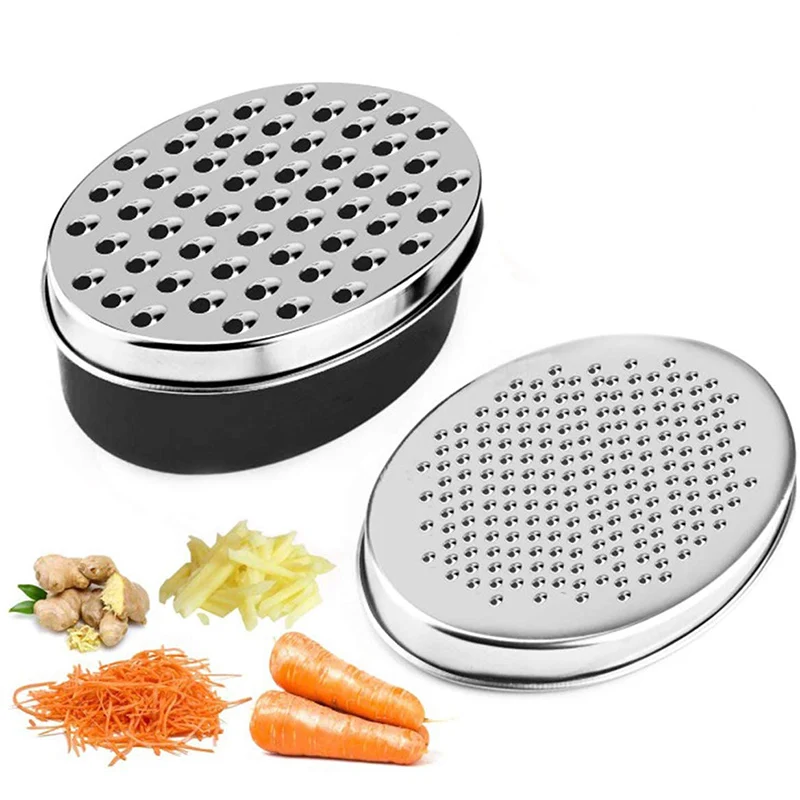 New Cheese Grater Lemon Zester With Food Storage Container And Lid Grinder Grater For Ginger Vegetables Box Grater Cooking Tool