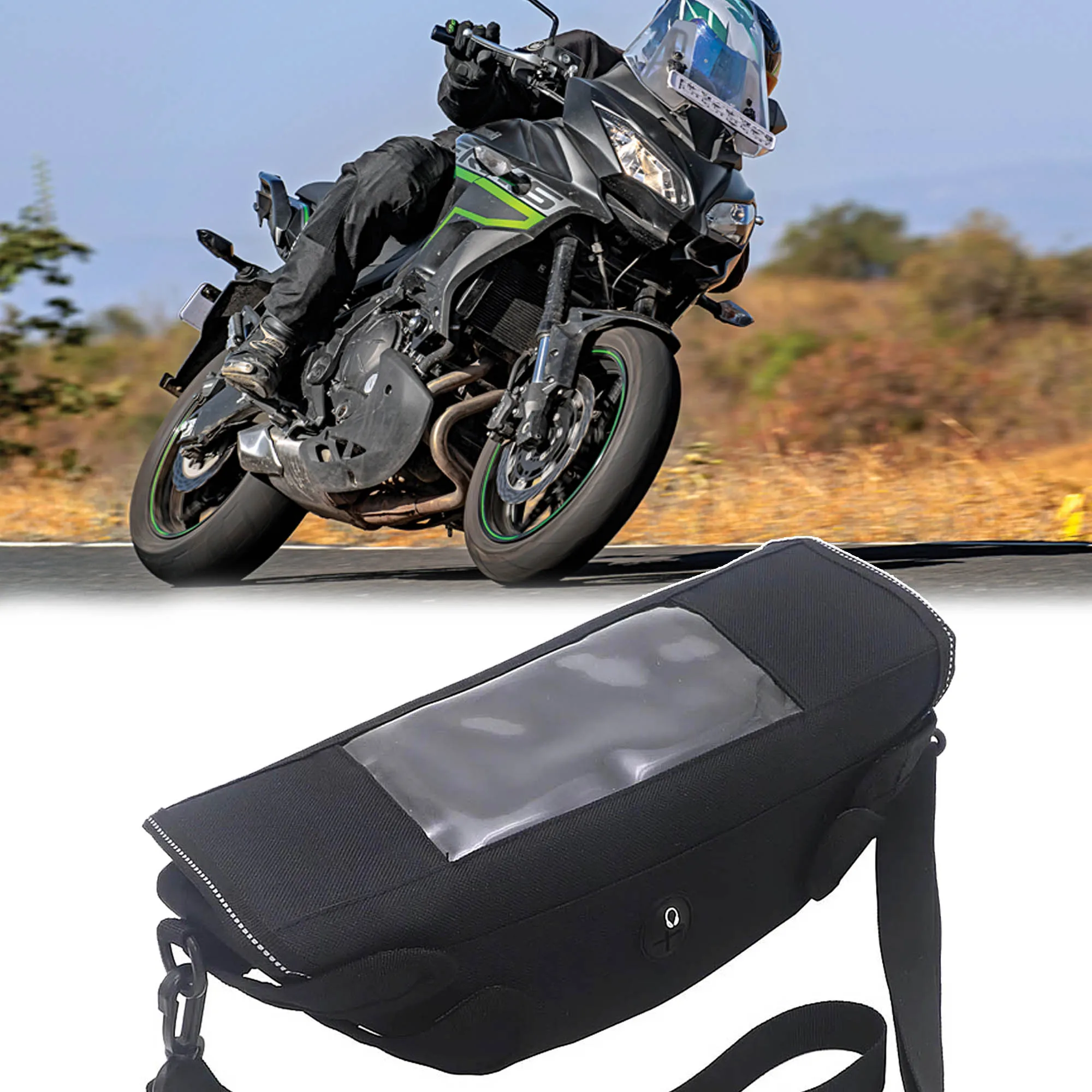 For Kawasaki Versys 1000 650 FOR Versys-X 300 X300 Z900RS Z 900 RS W800 Z400 Z250 Waterproof Motorcycle Handlebar Travel Bag