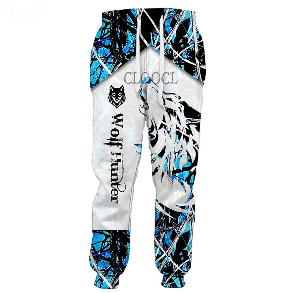 

HX Newest Animal Hunting Wolf 3D Print Men Women Pants Harajuku Unisex Sweatpants Hip Hop Casual Trousers Drop Shipping