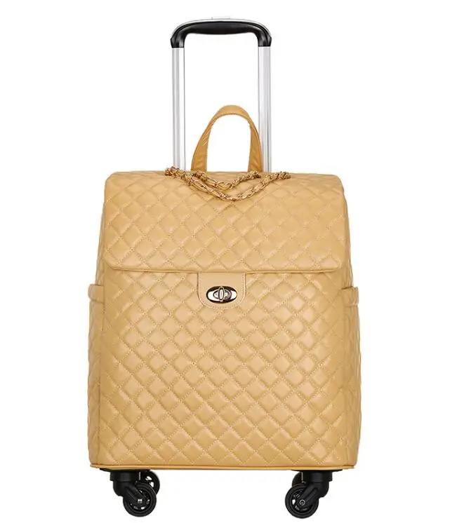 Sac à bagages à roulettes en PU pour femme, bagage à roulettes, valise à roulettes, cabine, voyage, nouveau, 2020