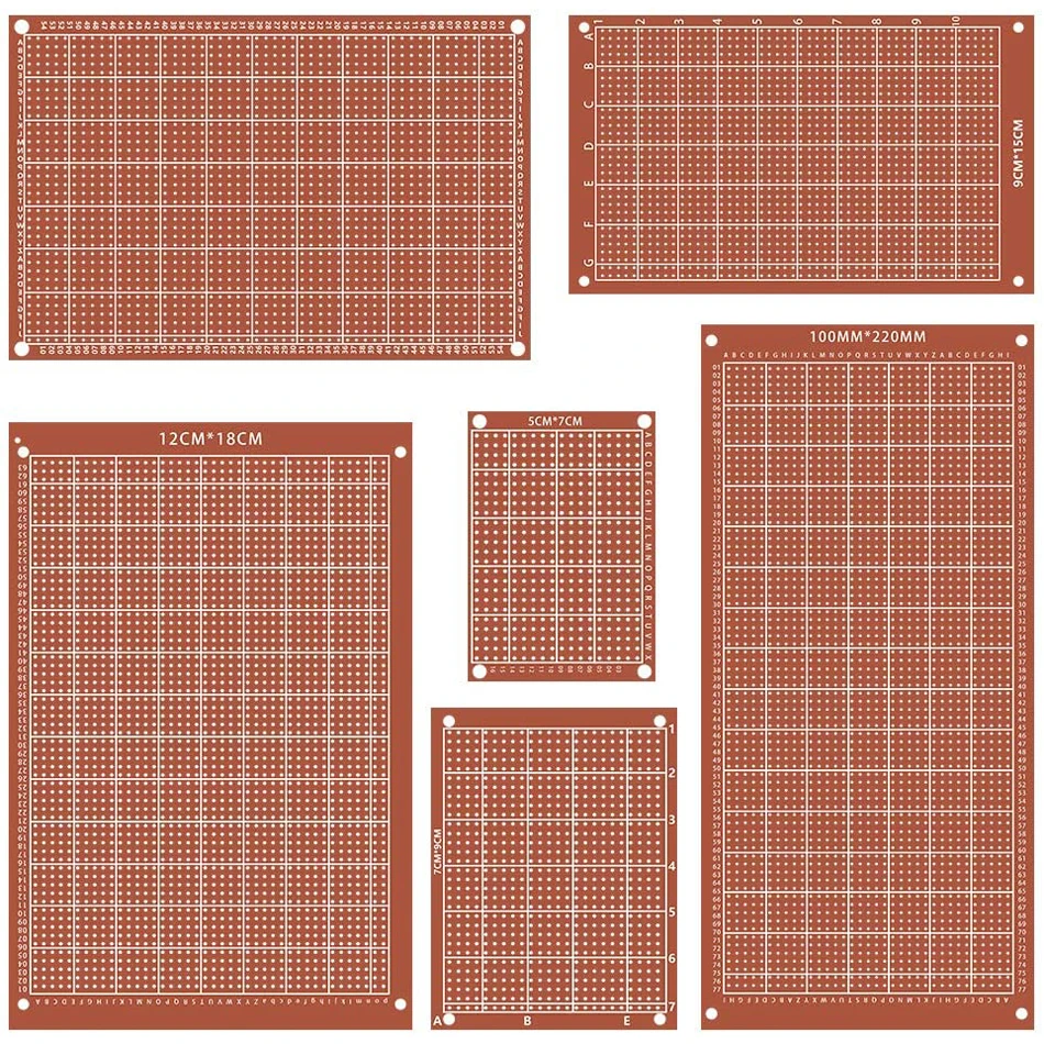 32 Chiếc Mặt Đơn Nguyên Mẫu PCB Đa Năng Ban Thực Nghiệm Bakelite Mặt Đồng 2 Mặt In Hình Circuirt Bảng Vàng